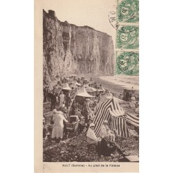 80 AULT. Cabines de Plage au pied de la Falaise 1928