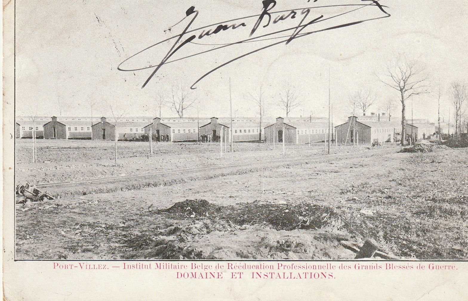 78 PORT-VILLEZ. Institut Militaire Belge de Rééducation des Grands Blessés de Guerre 1916
