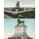 2 x cpa WATERLOO. Piédestal du Lion et Monument Français 1908