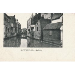 Belgique SAINT-GHISLAIN. La Haine et le Pont de la Grand Rue