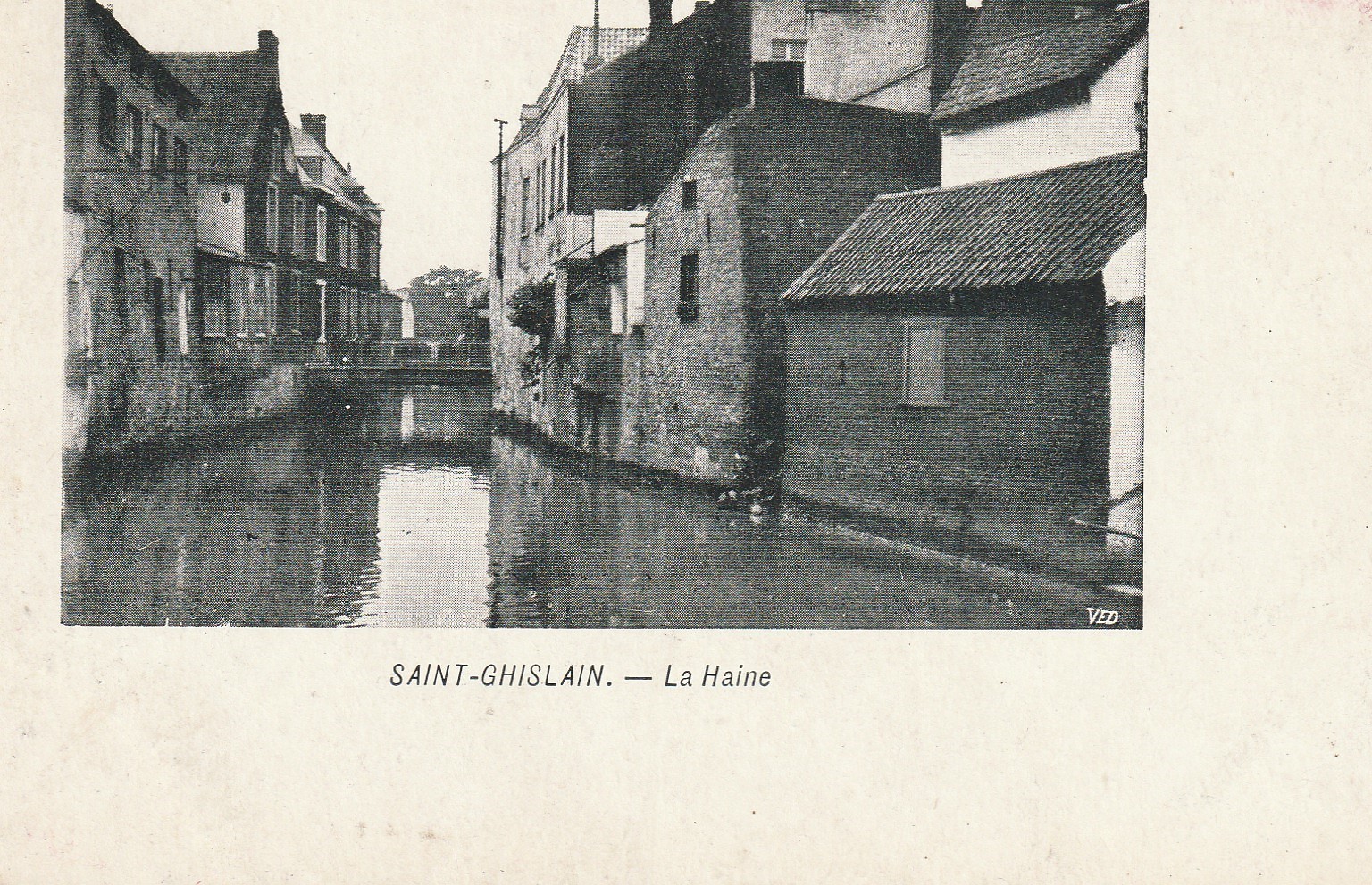 Belgique SAINT-GHISLAIN. La Haine et le Pont de la Grand Rue