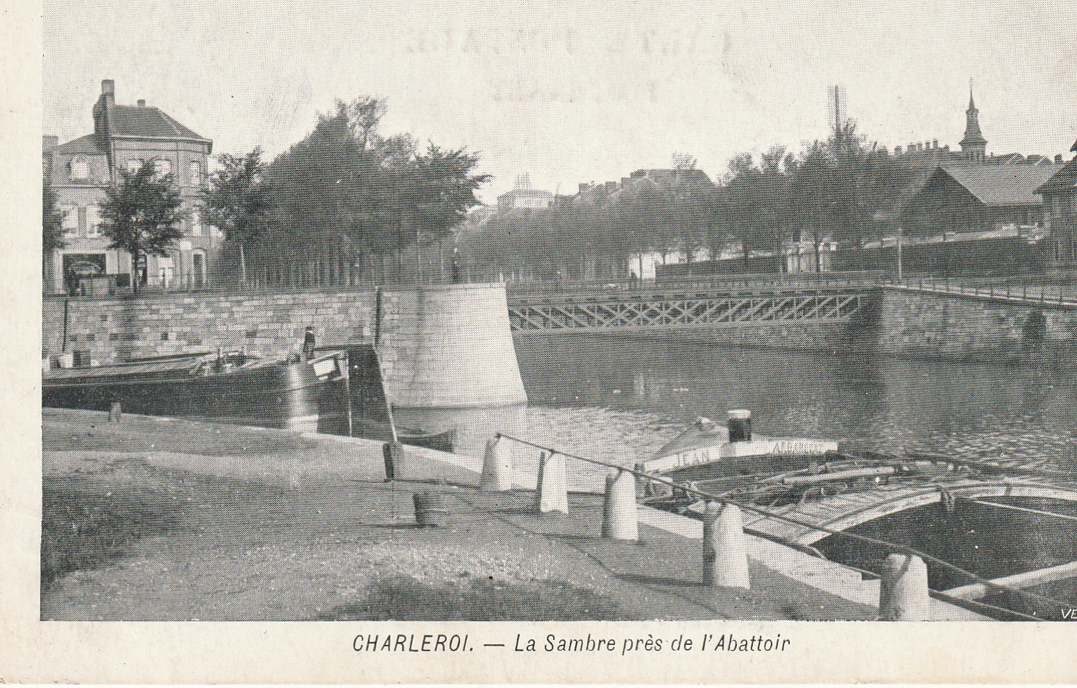 Belgique CHARLEROI. La Sambre près de l'Abattoir
