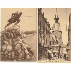 Belgique 2 x cpa DINANT. Cimetière Français et Tour rue de l'Horloge 1929-1931