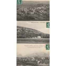 3 x cpa NUITS-SAINT-GEORGES 21. La Ville 1912, les trous légers et Bataille de 1879