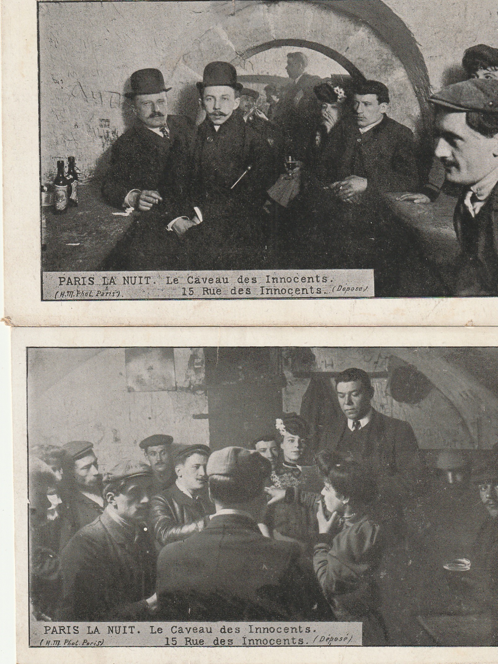 2 Cpa PARIS 01 Caveau Cabaret Paris la Nuit 15 rue des Innocents