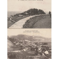 2 Cpa 39 POLIGNY. Route de Chamole et vue sur la Ville