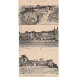 3 Cpa 80 LE CROTOY. Côté Casino, anciens Remparts et Feu de Marée