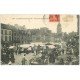 carte postale ancienne 22 LAMBALLE. La Place du Marché 1909