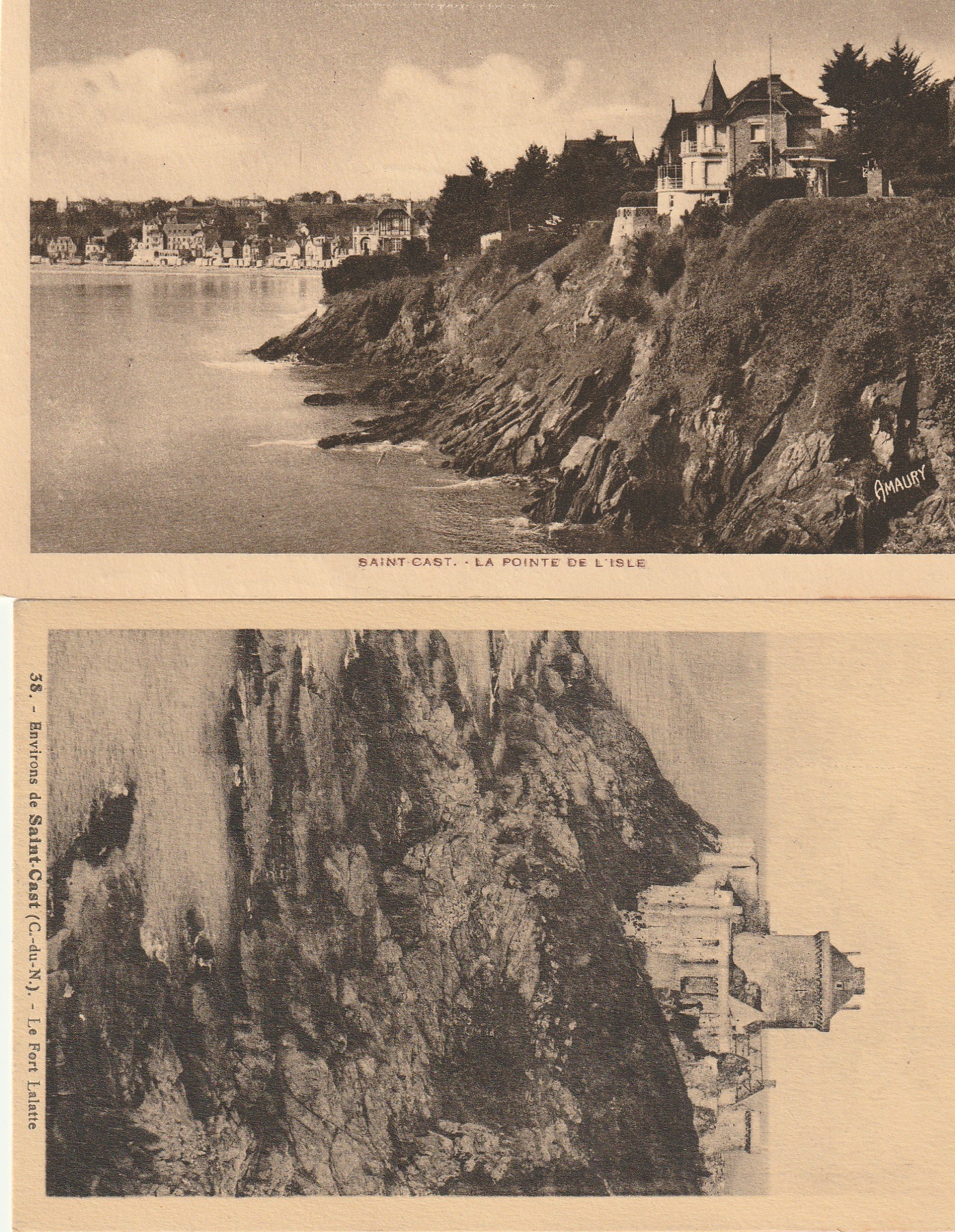 2 Cpa 22 SAINT-CAST. Pointe de l'Isle et Fort Lalatte