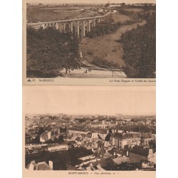 2 Cpa 22 SAINT-BRIEUC. Pont Toupin sur Vallée du Gouëdic et la Ville 1949