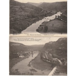 2 Cpa 25 BAUME-LES-DAMES. Vallée de Lonot et Rochers de Châtard Cour-les-Baume