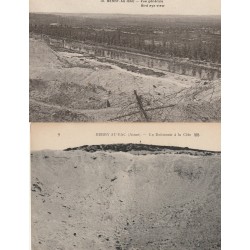 2 cpa 02 BERRY-AU-BAC. Vue générale et un Entonnoir à la Côte