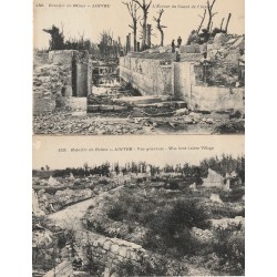 2 cpa 51 LOIVRE. Ecluse du Canal de l'Aisne et ruines