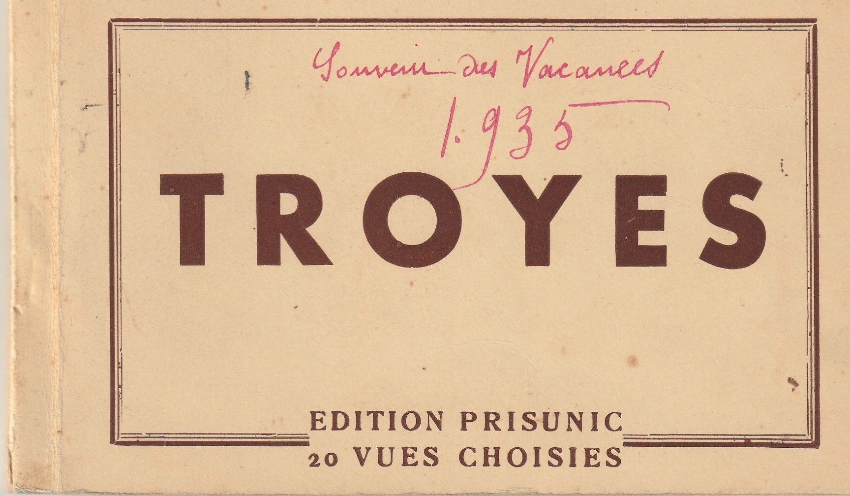 Carnet de 20 vues choisies sur TROYES 1935