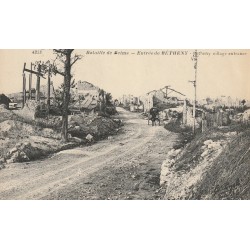 51 BETHENY. Attelage à l'Entrée du Village bombardé