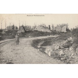 environs de Verdun 55 VACHERAUVILLE. Vue générale du Village en ruines