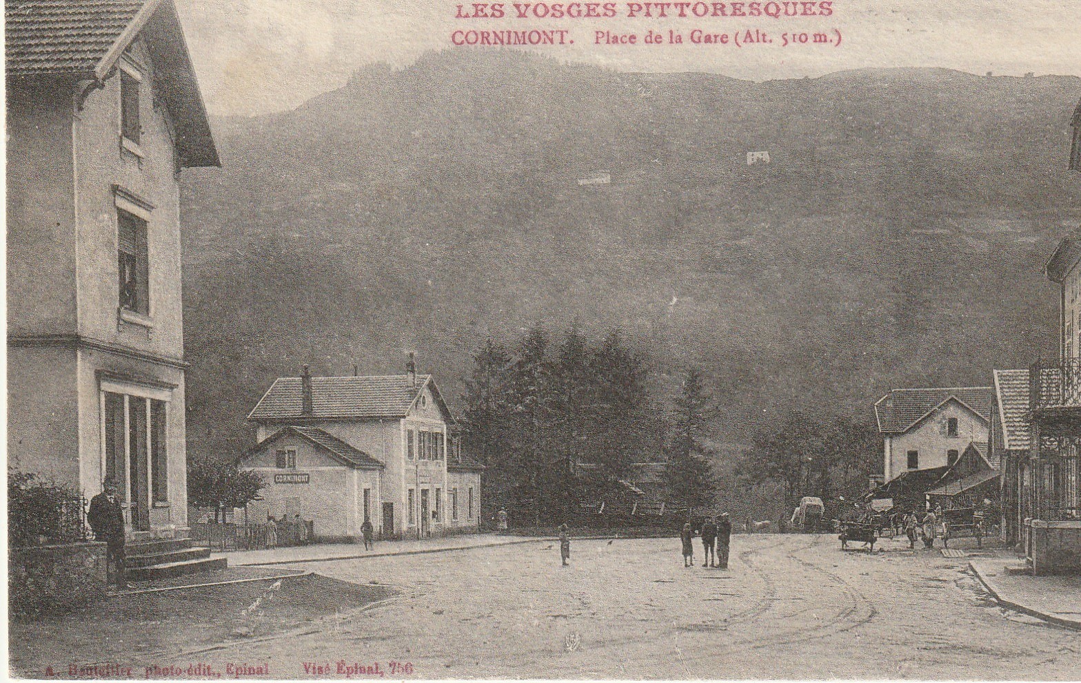 88 CORNIMONT. Animation Place de la Gare