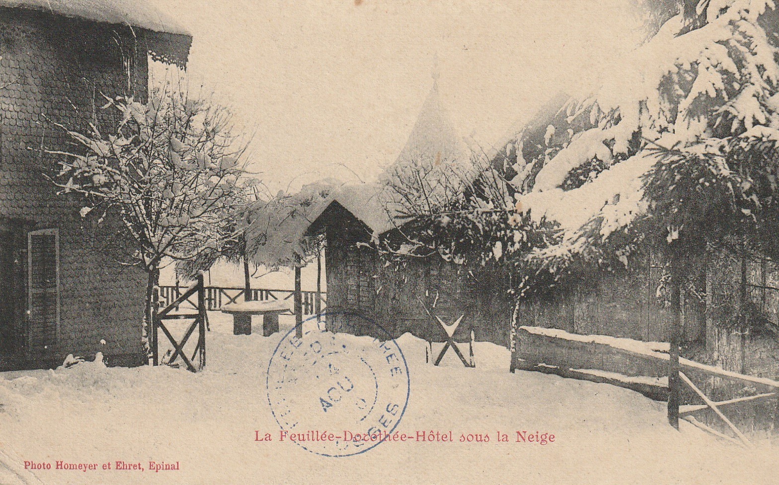 88 LA FEUILLEE-DOROTHEE. Hôtel sous la Neige 1906