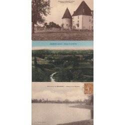 4 cpa 03 BEZENET. Château de la Bresse, Etang de Grelerier et de Brosse
