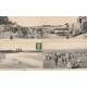 4 cpa 80 LE CROTOY. Plage, Ecluse au Bassin de Chasse, Mer et Ecluses