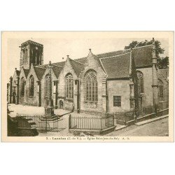 carte postale ancienne 22 LANNION. Eglise Saint-Jean-du-Baly et Calvaire