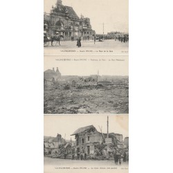 8 cpa VALENCIENNES. Place Gare, rue Malplaquet Faubourg Paris, Croix Anzin,Pont Escaut, Rue Famars, Château Eau...