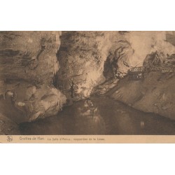 Belgique GROTTES de HAN. La Salle d'Armes réapparition de la Lesse 1929