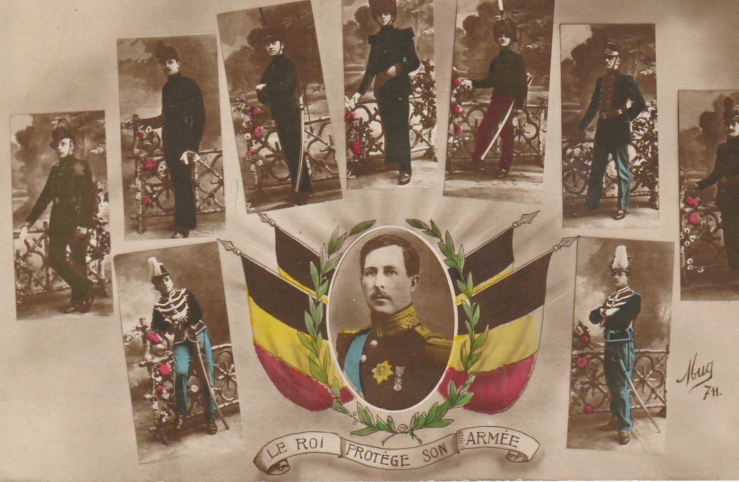 Belgique LE ROI des Belges protège son Armée