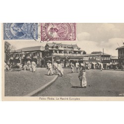 Ethiopie ADDIS-ABEBA. Le Marché Européen bien animé 1935