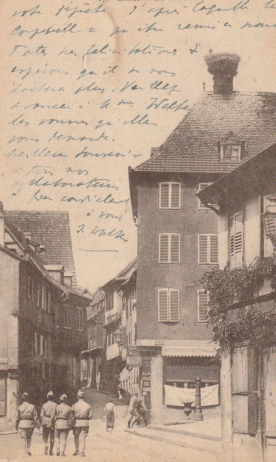 67 BARR. Militaires rue Hartmann 1921