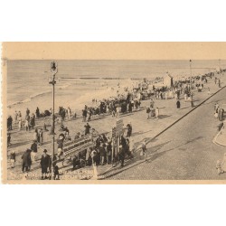 Belgique KNOCKE-ZOUTE. Digue et Plage 1937 zeedijk en strand