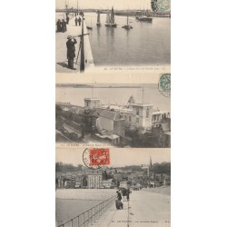 5 cpa 76 LE HAVRE. Nouvelle-Jetée et Digue, Palais Régates, Avant-Port et Plage