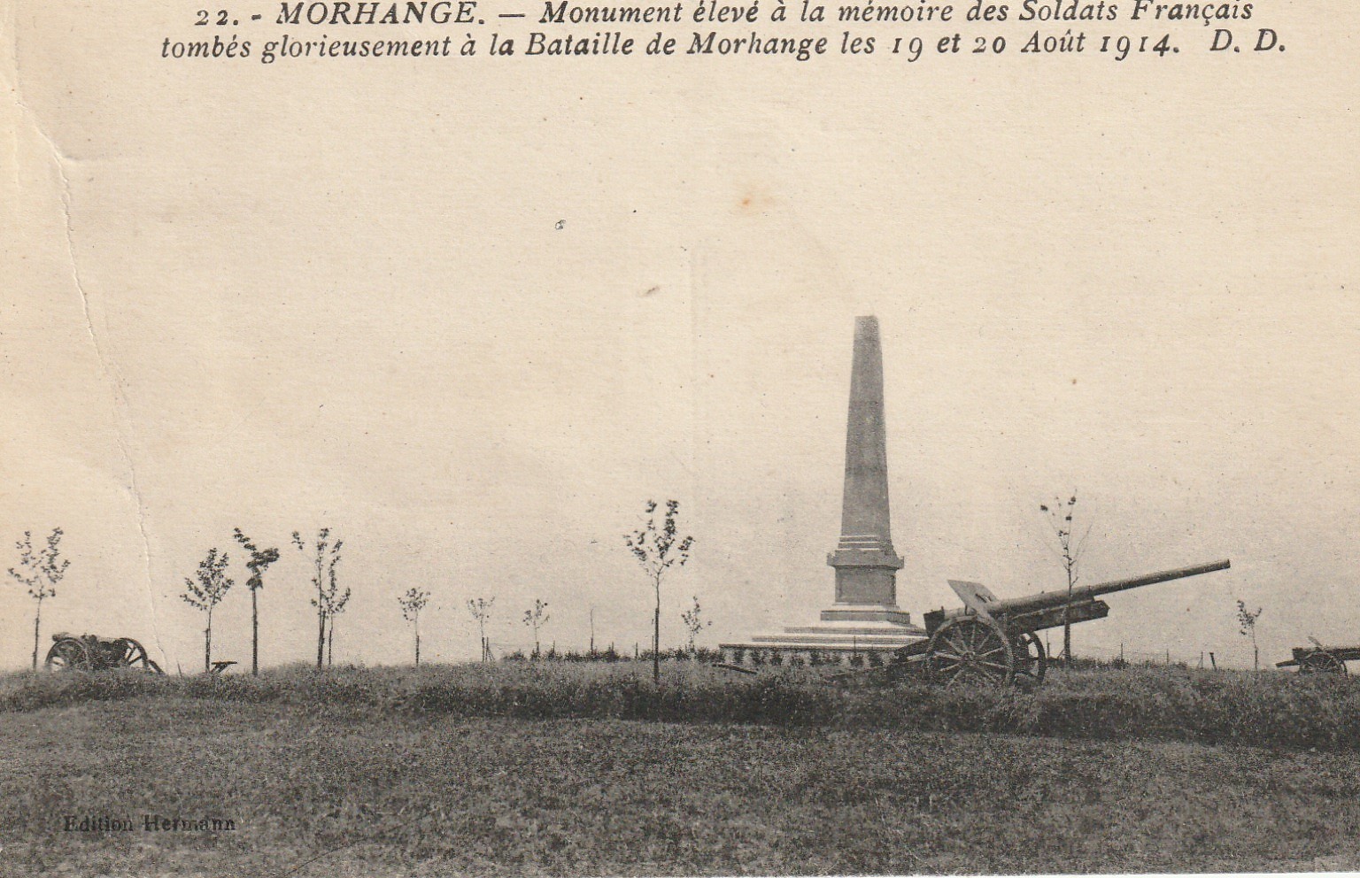 57 MORHANGE. Monument à la mémoire des Soldats Français tombés à la Bataille 1927