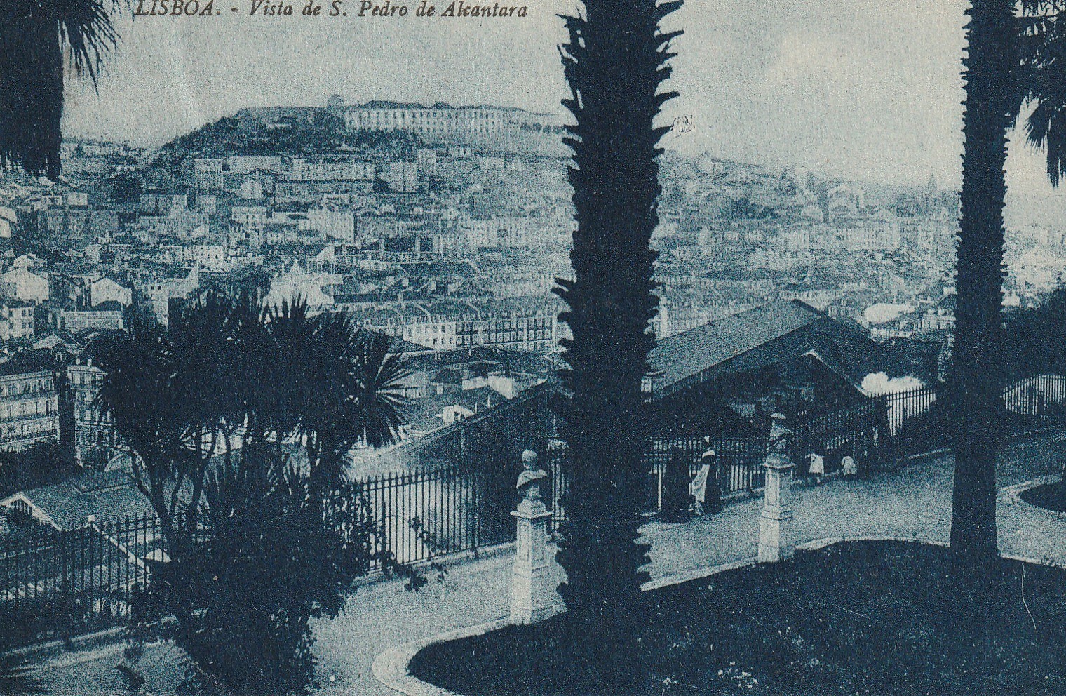 Portugal LISBOA. Vista de S. Pedro de Alcantara 1926
