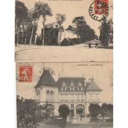 2 x cpa 45 MONTARGIS. Rond-point Saint-Dominique et Caisse d'Epargne 1913