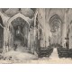 2 x cpa 77 MORET-SUR-LOING. Abbaye de Pont-Loup et intérieur de l'Eglise 1919