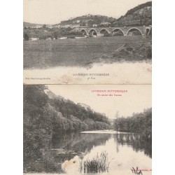 2 x cpa 54 LIVERDUN. Le Pont et des Vannes en amont