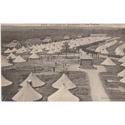 2 x cpa 25 LE VALDAHON. Carte panoramique 28 x 9 cm le Camp d'instruction de Brigade et les Tentes