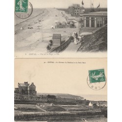 2 x cpa 80 ONIVAL. La Plage, Château du Moulinet et Petit Paris 1913
