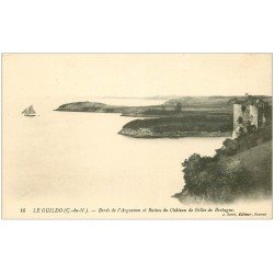 carte postale ancienne 22 LE GUILDO. Château de Gilles de Brtetagne bords de l'Arguenon