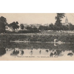 93 NEUILLY-SUR-MARNE. Vue générale avec son Eglise 1915