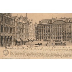 6 x cpa BRUXELLES. Grand Place, Palais Justice, Maison du Roi, Monument Anspach, Eglise Ste Gudule