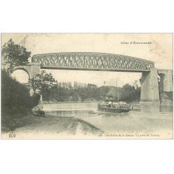 carte postale ancienne 22 LES BORDS DE LA RANCE. Le Pont de Lessart 1908
