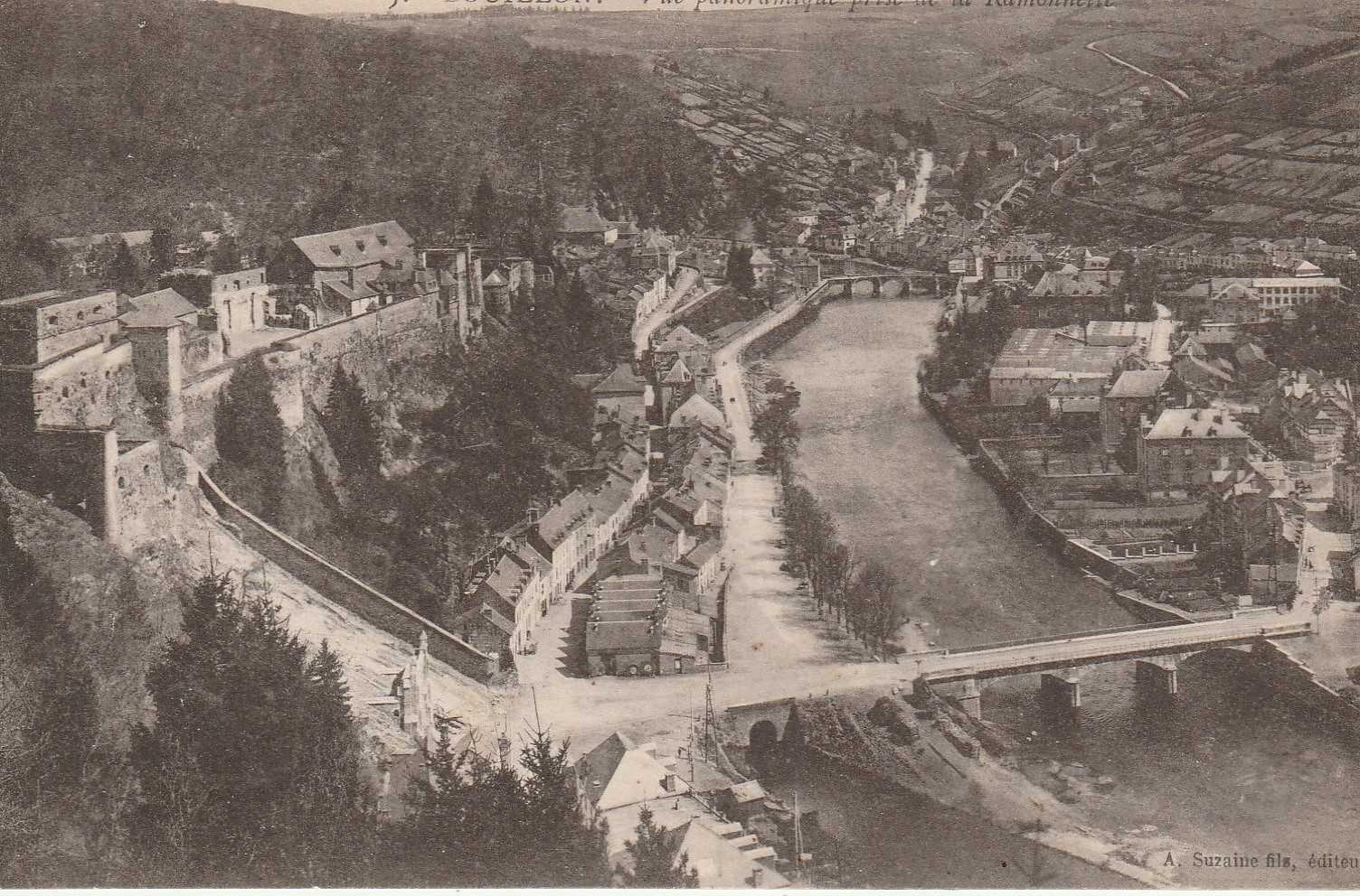 Belgique BOUILLON. Vue panoramique prise de la Ramonnette 1921