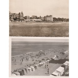2 photo cpsm petit format 14 HOULGATE. La Plage 1955