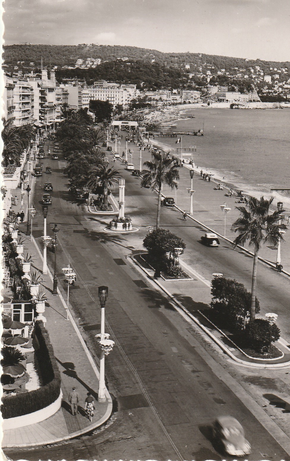 2 x photo cpsm petit format 06 NICE. Promenade des Anglais 1955-54