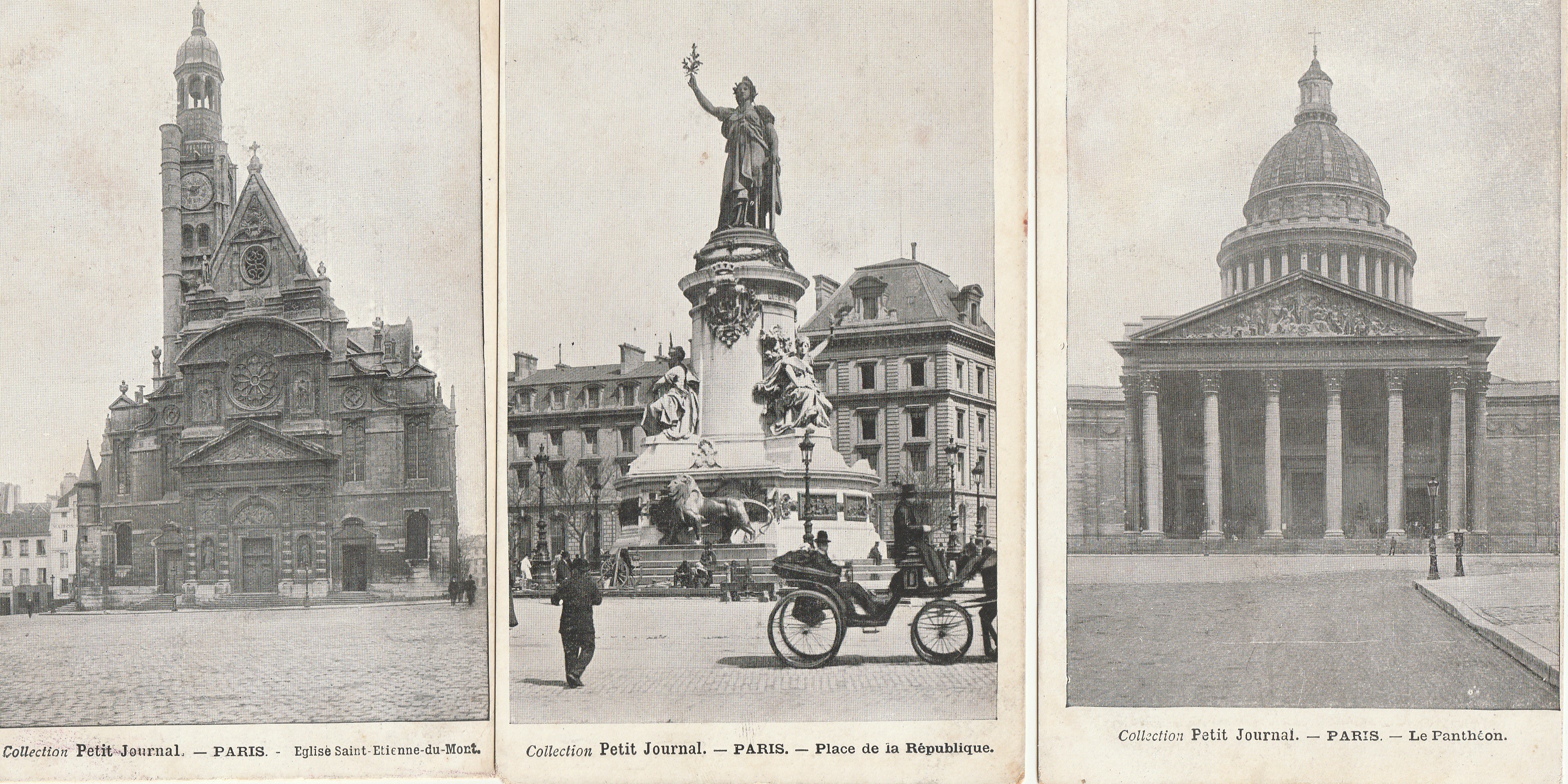 Lot 18 cpa tout PARIS Collection du Petit Journal