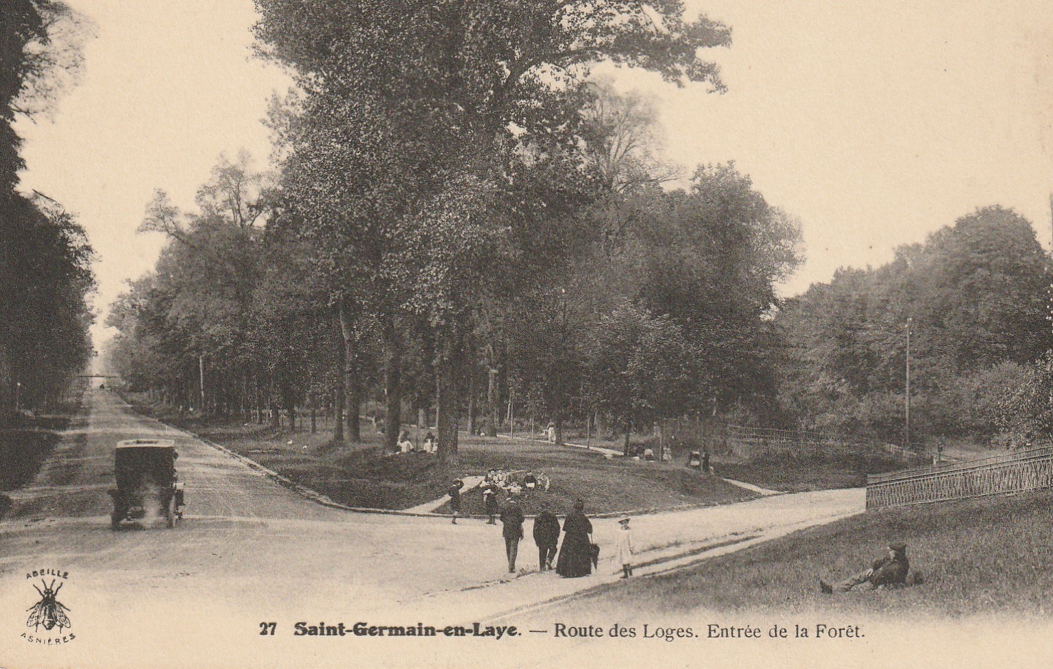 78 SAINT-GERMAIN-EN-LAYE. Entrée de la Forêt route des Loges animation