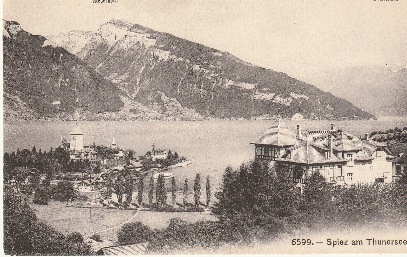 Suisse SPIEZ am THUNERSEE. Niederhorn & Wetterhorn