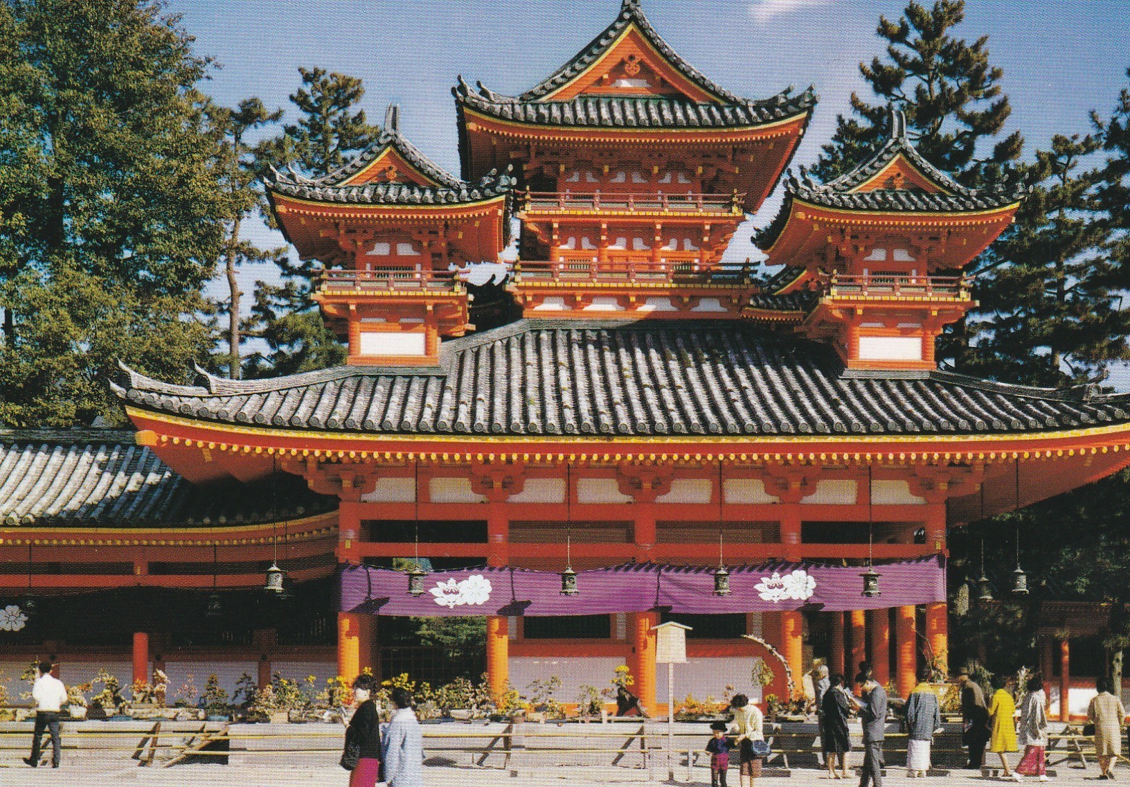 Photo cpsm grand format Japon KYOTO Temple de Heian